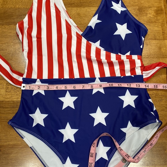 *read post* NEW. One piece bathing suit with waist tie/wrap. Shein size 1XL (14) - Picture 3 of 8